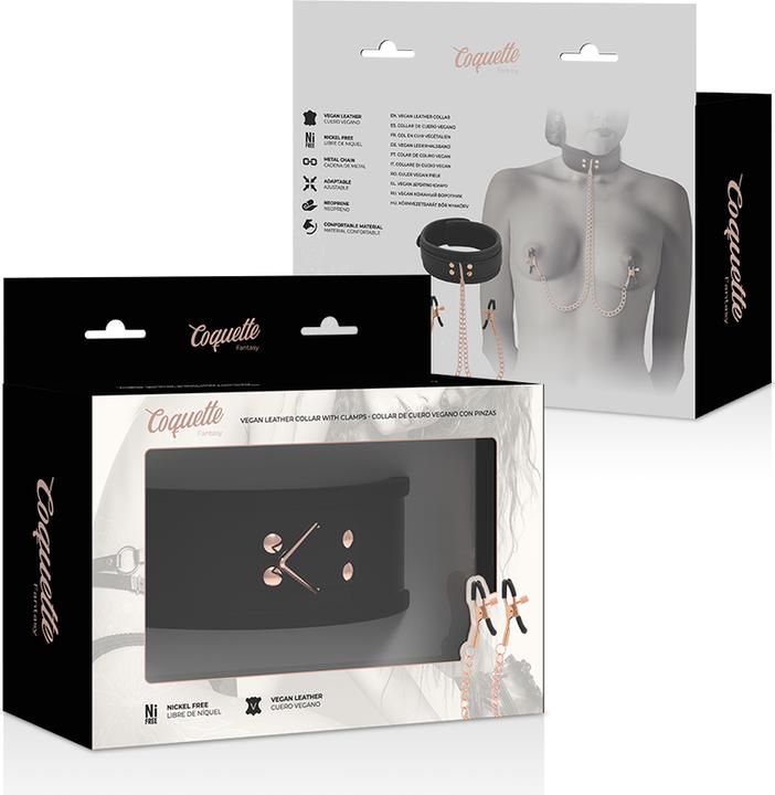 Actual product image Coquette Fantasy Coquette Chic Desire Fantasy Collar With Nipple Clamps