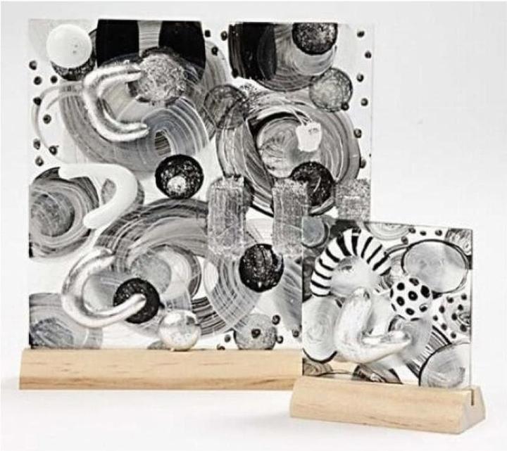 Produktbild Creativ Company Glasplatte mit Holzständer