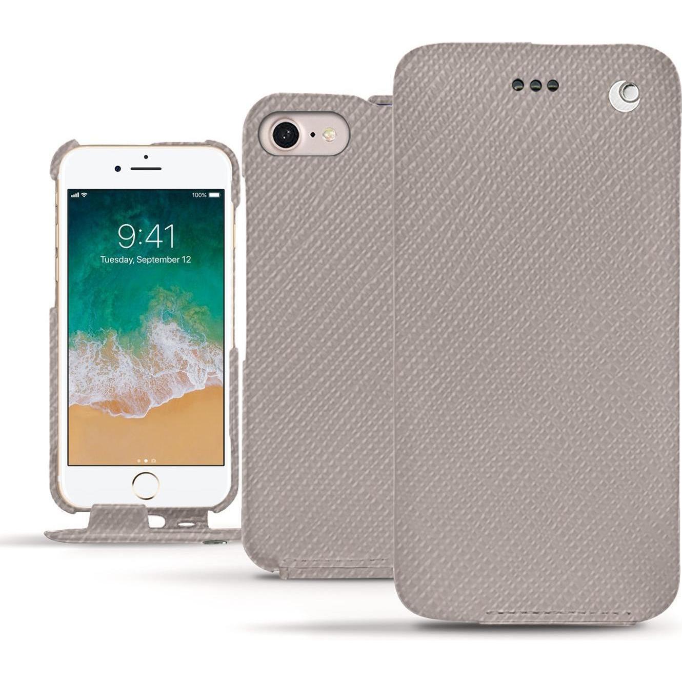 Noreve Lederschutzhülle vertikal (Apple iPhone 7), Smartphone Hülle, Beige