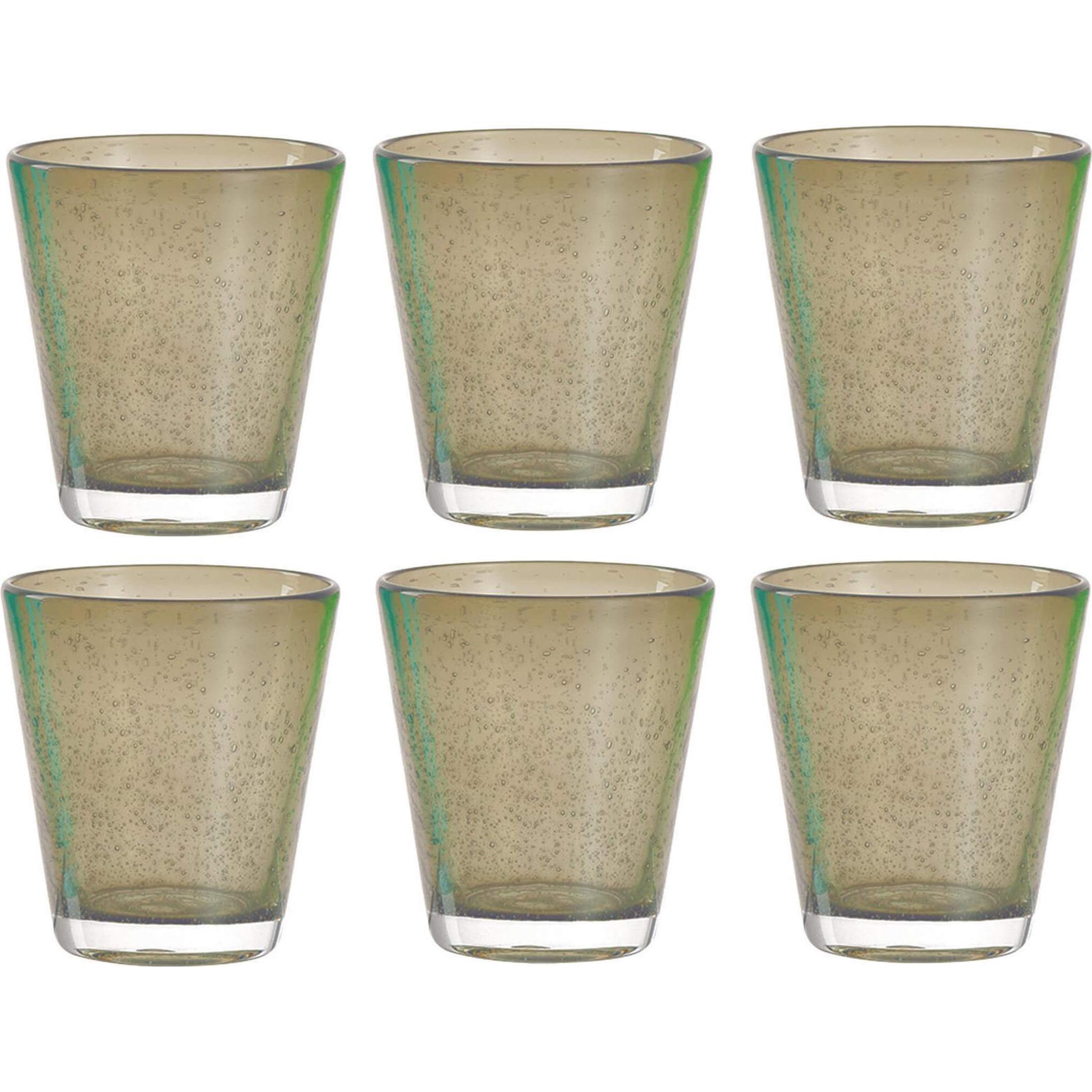 6x Leonardo Becher 'Basalto Burano', Trinkgläser, Grau