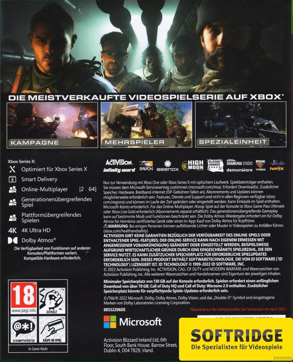 Produktbild Activision Call of Duty: Modern Warfare II (Xbox Series X, Xbox One X, Xbox One S, DE)