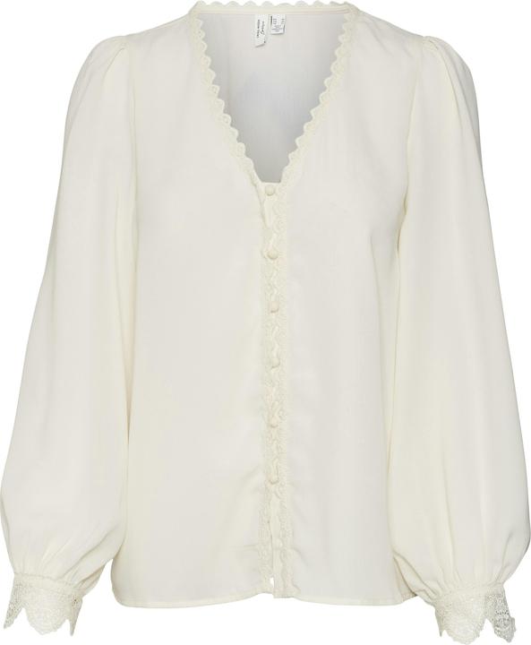 Produktbild Vero Moda Normal geschnitten V-Ausschnitt Ärmelbündchen mit Knopf Voluminöser Armschnitt Top Bluse (S)