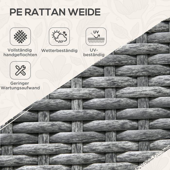 Produktbild Swisshandel24 Grillwagen BBQ-Wagen Servierwagen, 1 Ablage, PE-Rattan, 79cmx52cmx82cm, Grau