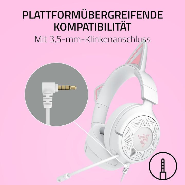Produktbild Razer Kraken Kitty V3 X - White (Kabelgebunden)