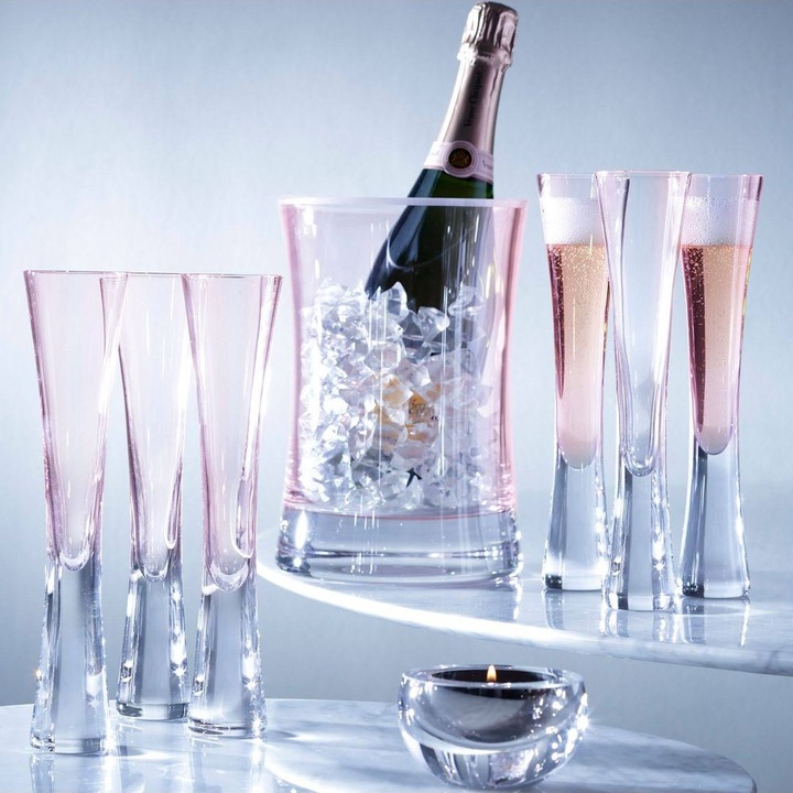 Actual product image LSA Moya champagne flute - 170ml light pink, set of 2 (17 cl, 2 Glasses, Champagne glasses)