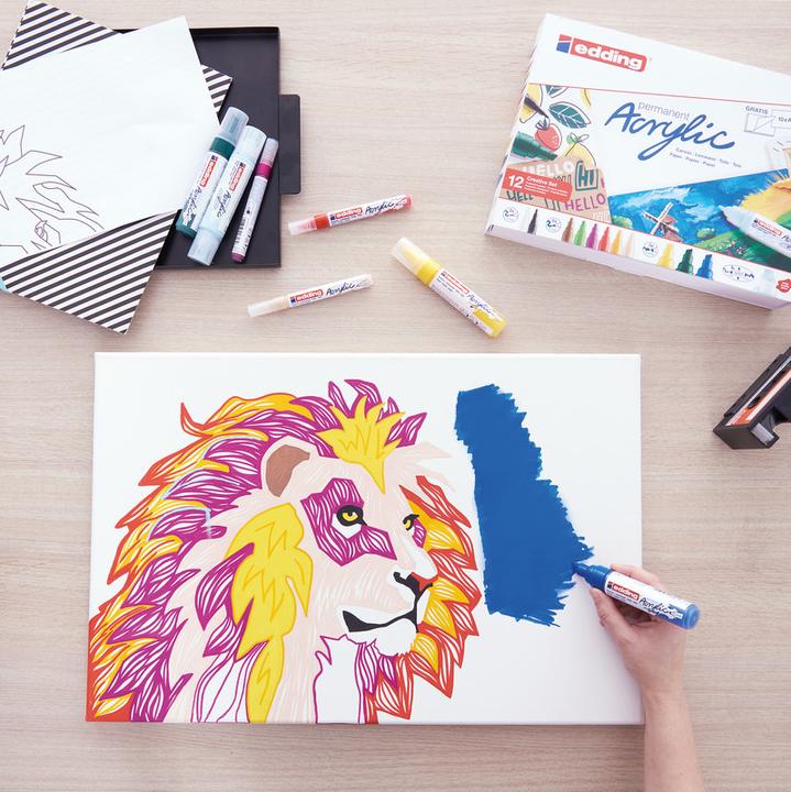 Produktbild Edding Acrylmarker 5000 Breit (Enzianblau, 10 mm, 1 x)