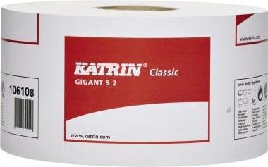 Image du produit Katrin Papier hygiénique Classic Gigant S 2 Nombre de plis : 2 plis Mélange de fibres Nombre de feuilles : (1 x)