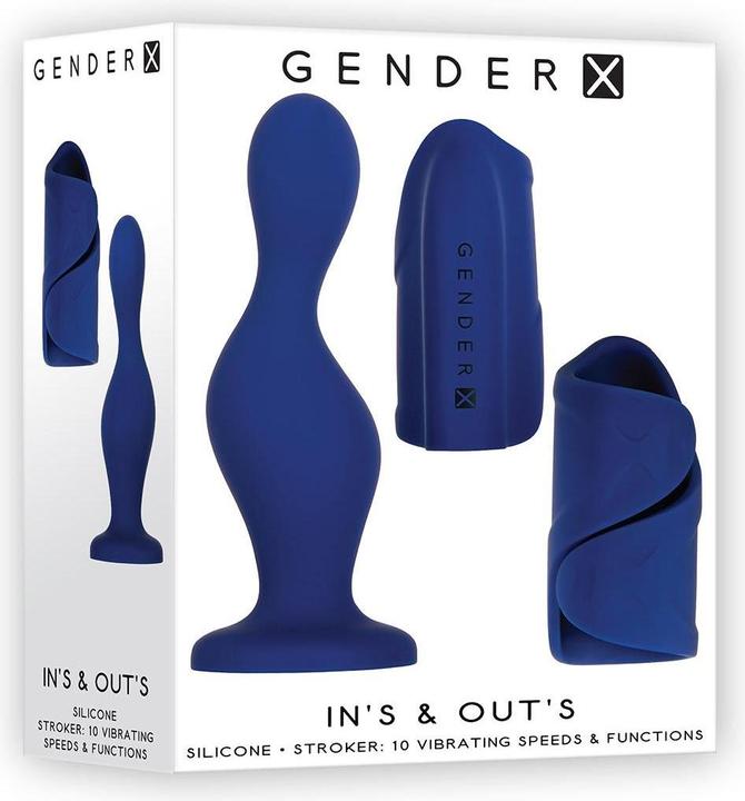 Produktbild Gender X Evolved Novelties - - In's & Out's - Silicone 10 Vibrating Speeds & Functions - Dildo and S
