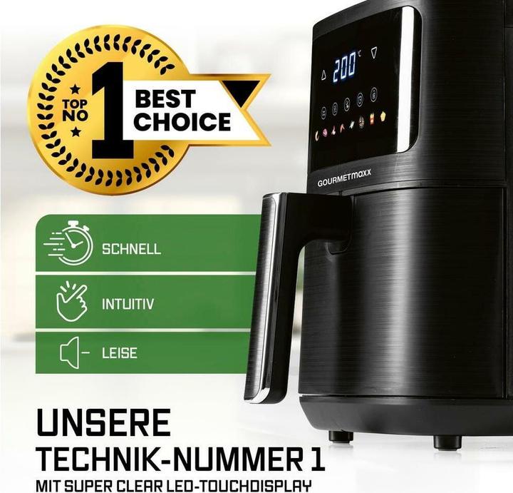 Actual product image Gourmetmaxx Heissluft-Fritteuse AirGenius S 4.5 l, Detailfarbe