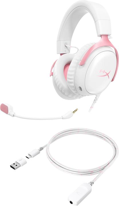 Produktbild HyperX Cloud III – Gaming-Headset (Weiss/Rosa) (Kabelgebunden)