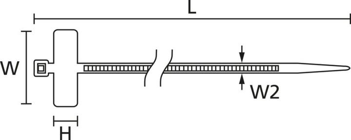 Produktbild HellermannTyton Kabelmarkierer-Kabelbinder 25x8mm (Kunststoffkabelbinder, 100 mm, 100 Stk.)