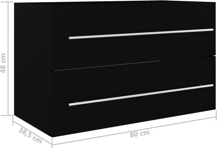 Produktbild VidaXL Waschbeckenunterschrank und Waschbecken (80 x 38.5 x 48 cm)
