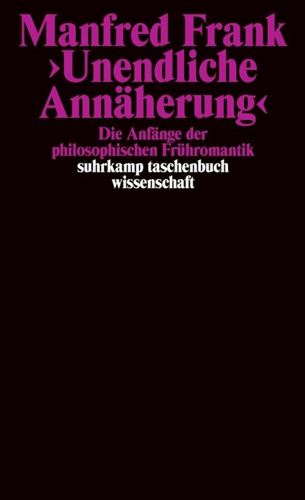 Produktbild »Unendliche Annäherung« (Deutsch, Manfred Frank, 1997)