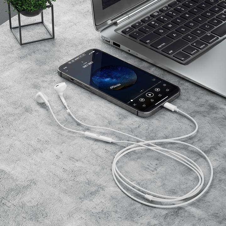 Produktbild Dudao X14+ In-ear headphones with microphone 3.5mm jack white (Kabelgebunden)