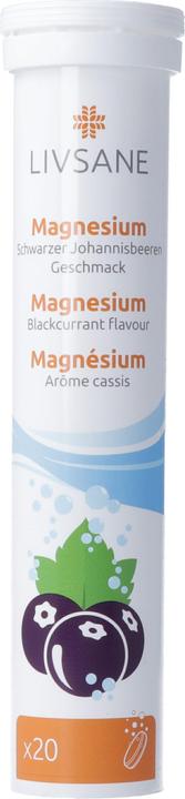 Immagine prodotto Livsane Magnesio sapore di ribes nero (20 Pezzo/i, Compressa effervescente, 98 g)