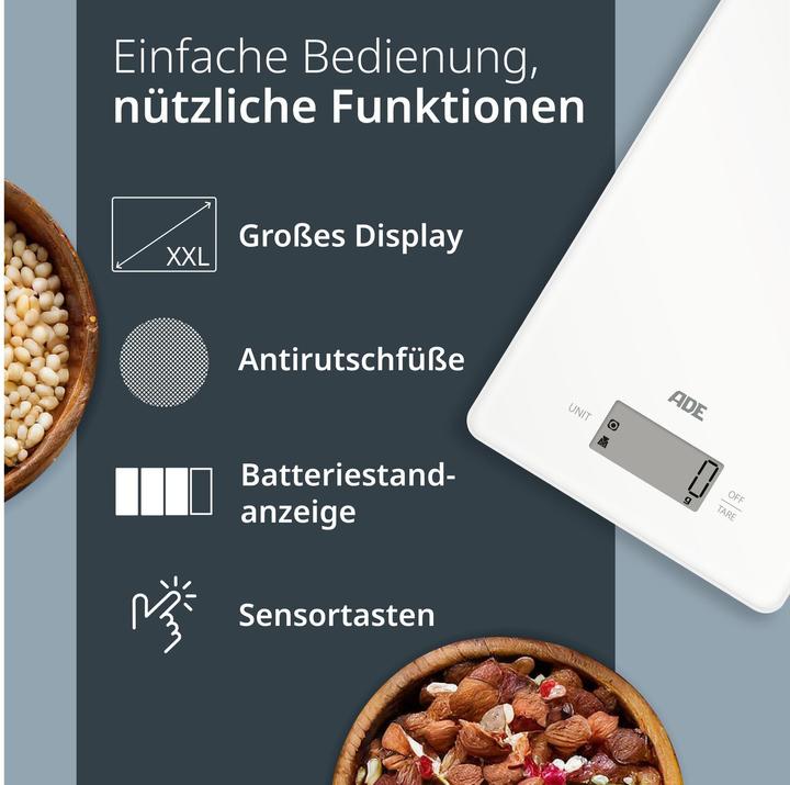 Produktbild ADE Küchenwaage Julia Weiss