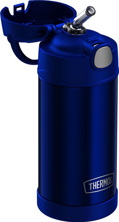 Image du produit Thermos Bouteille isotherme FUNTAINER Straw Bottle, bleu 0,35 L, double paroi en acier inoxydable, bouchon (0.35 l)