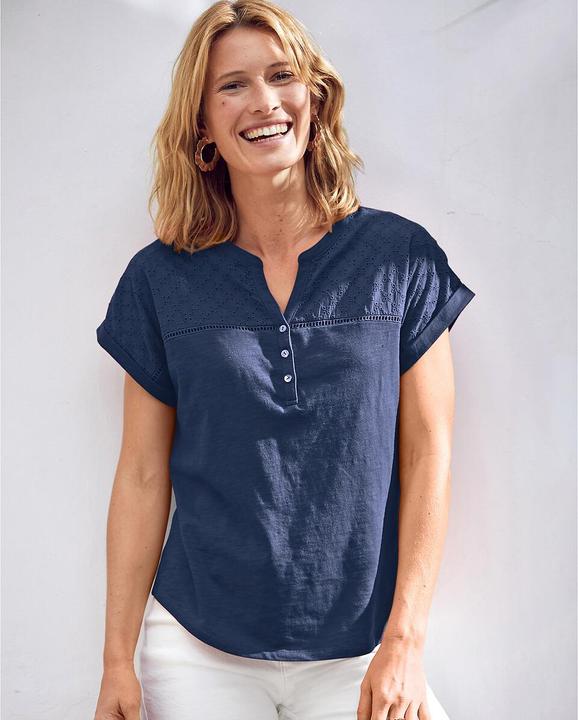 Actual product image Anne Weyburn T-Shirt mit Henley-Ausschnitt (38)