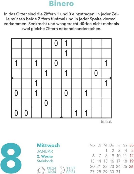 Produktbild Stefan Heine Gehirnjogging 2025 Tagesabreisskalender - 11,8x15,9 - Rätselkalender - Knobelkalender - (Kein Einband, Deutsch)
