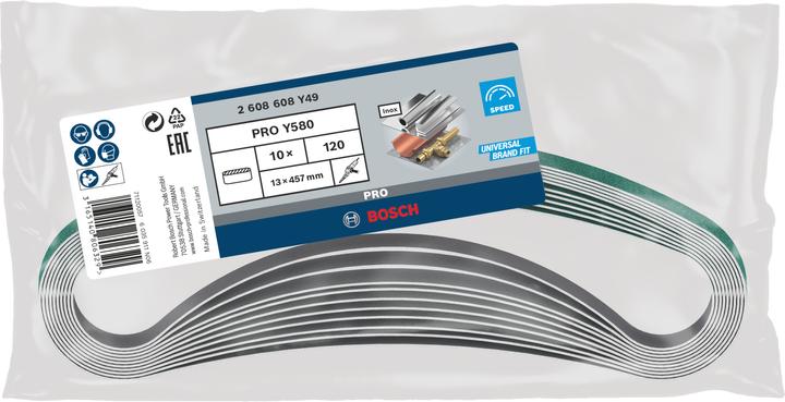 Actual product image Bosch Professional Zubehör PRO Y580 sanding belt, 13 x 457 mm, G120 (120)