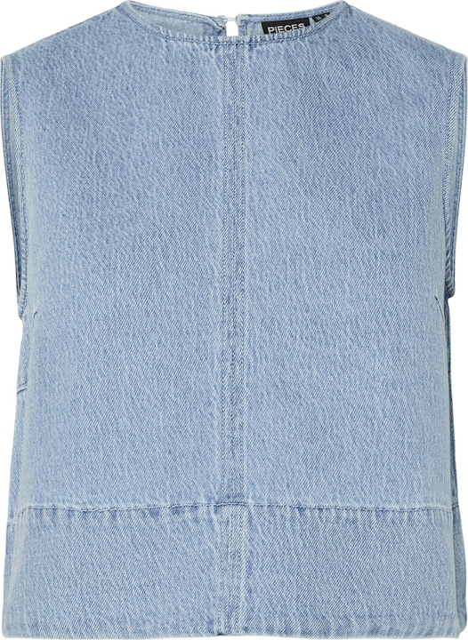 Pieces PCFLORA ÄRMELLOSES DENIM Oberteil (XL)