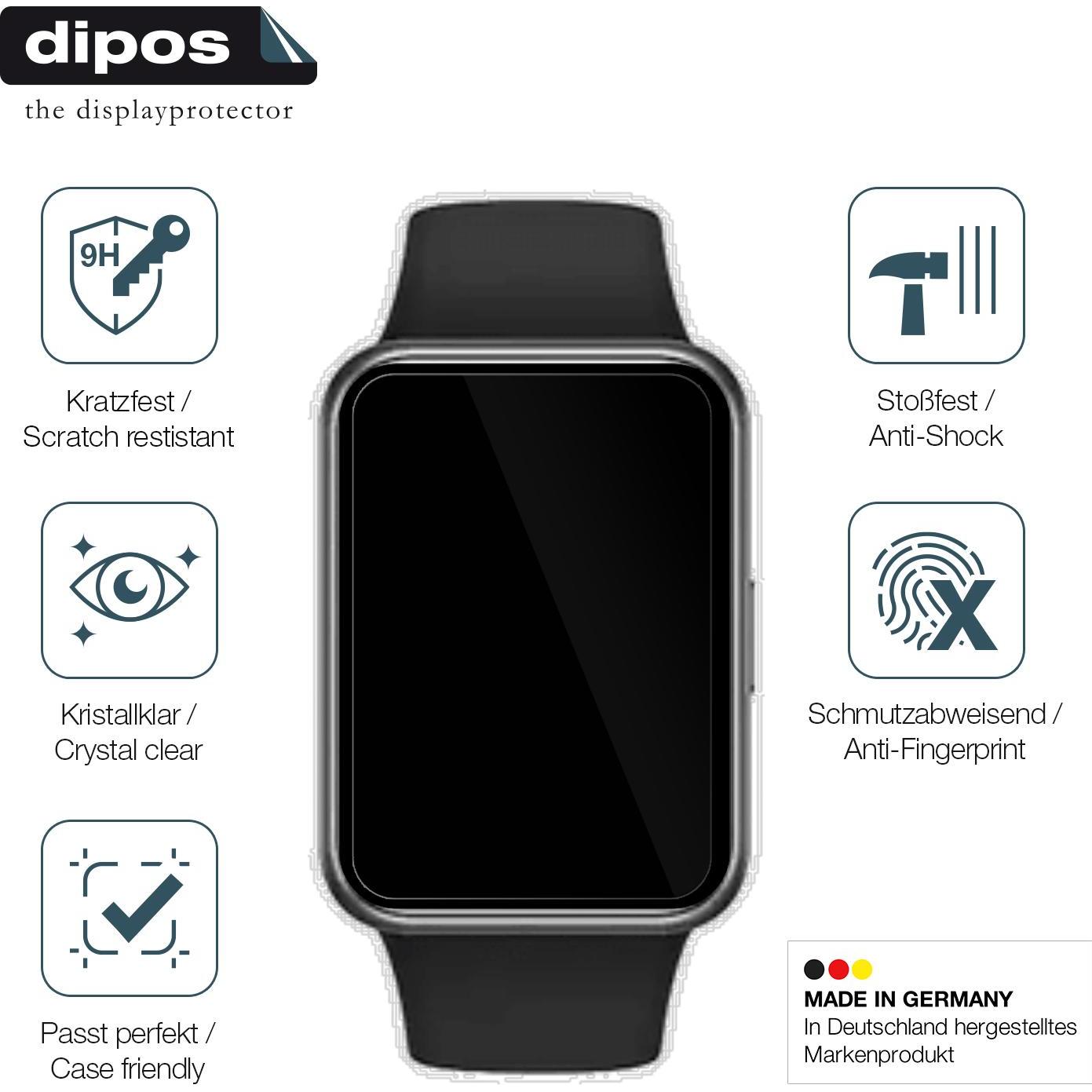 Dipos Displayschutz Anti-Shock, Smartwatch Schutzfolie, Transparent