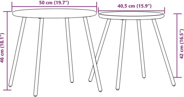 Actual product image vidaXL Garden coffee tables