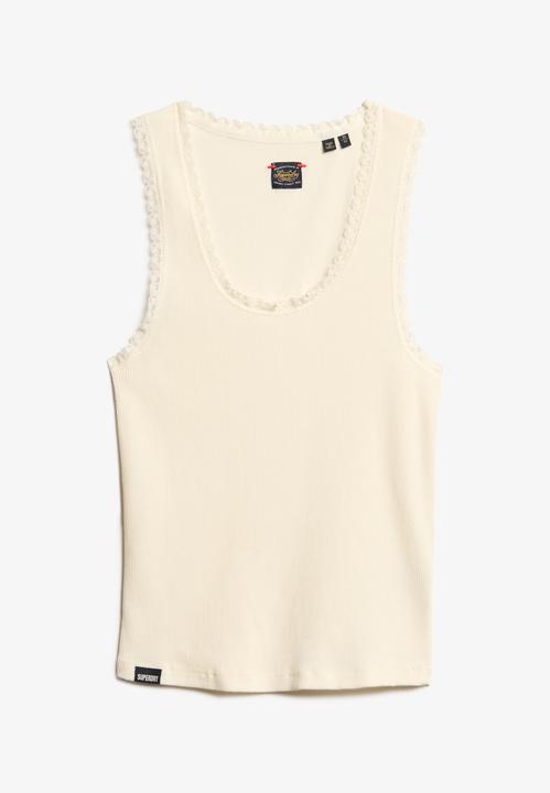 Superdry Vintage Tanktop mit Spitzenbesatz