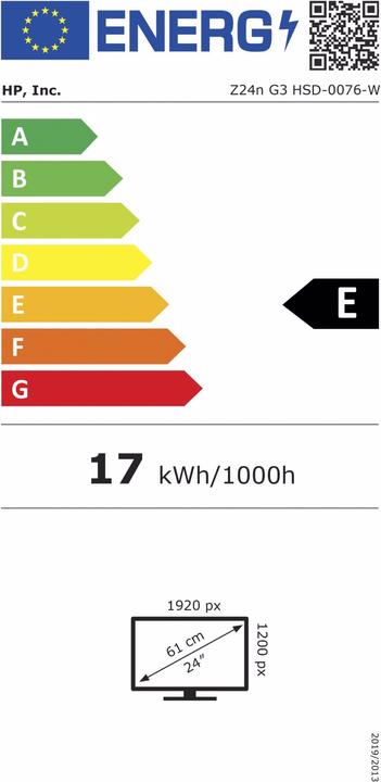 Energie-Label HP Z24n G3 (1920 x 1200 Pixel, 24")