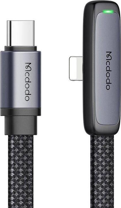 Image du produit Mcdodo Câble USB-C vers lightning angle CA-3351,1.8m (noir) (1.80 m, 36 W)