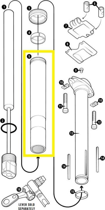 Crankbrothers Highline 7 Body 2-slags body, 30,9mm, 150mm, 467mm lengte (30.90 mm)