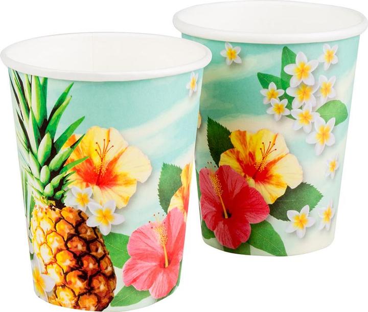 Boland 10 Papierbecher Paradise Hawaii 210ml (10 x)