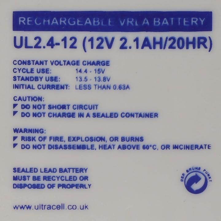 Immagine prodotto Ultracell Batteria ABUS allarme sirena luce lampeggiante SG1800 Jablotron Oasis (1 pz., Specifico del dispositivo, 2400 mAh, Accumulatore di carica elettrica)