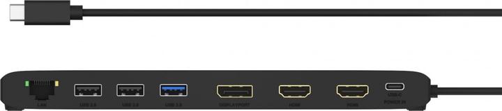Produktbild Icy Box DockingStation mit 11-in-Anschlüssen dreifacher Videoausgabe,IB-DK2116-C (USB-C, 8 Ports)