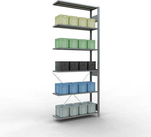 Actual product image Schulte Lagertechnik MULTIplus85 boltless bay system with cross brace