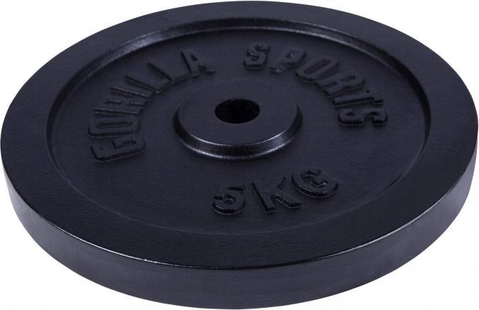 Actual product image Gorilla Sports Cast Iron Weight Plate Black 1,25-15 KG (1 x 5 kg)