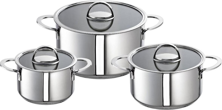 Schulte-Ufer Stainless steel pot set Mabel Basic (24 cm, Pan set + pot set, Stainless steel)