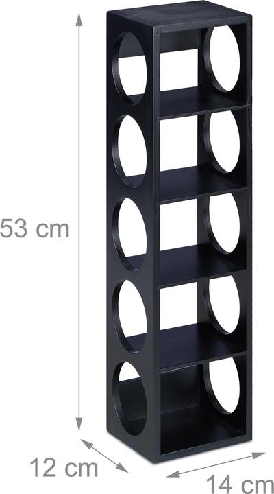 Actual product image Relaxdays Wine rack (14 x 12 x 53 cm, 5 Fl.)