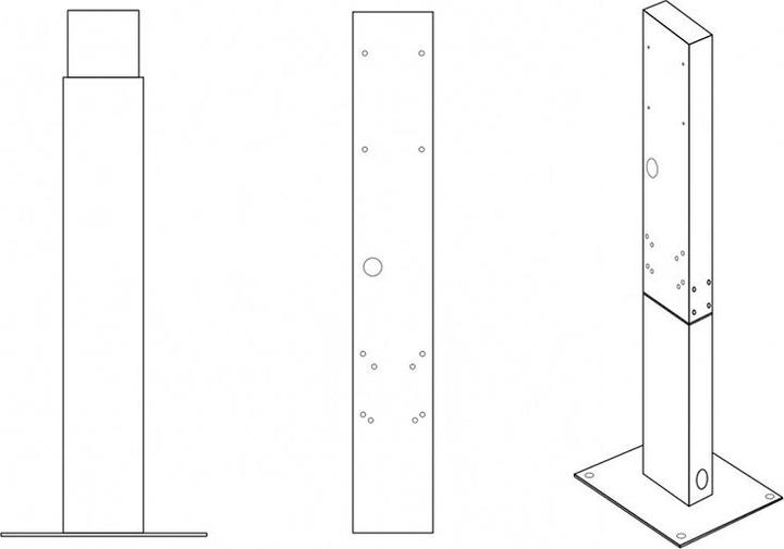 Actual product image GreenCell Stand mounting post for wallbox