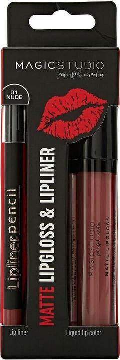 IDC Institute Schminkset Matte Lipgloss & Lipliner (2 pcs) (Assortierte Farben)