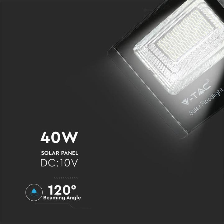 Produktbild V-TAC VT200W 40W Solarpanel LEDFlutlicht 6000K (3100 lm)