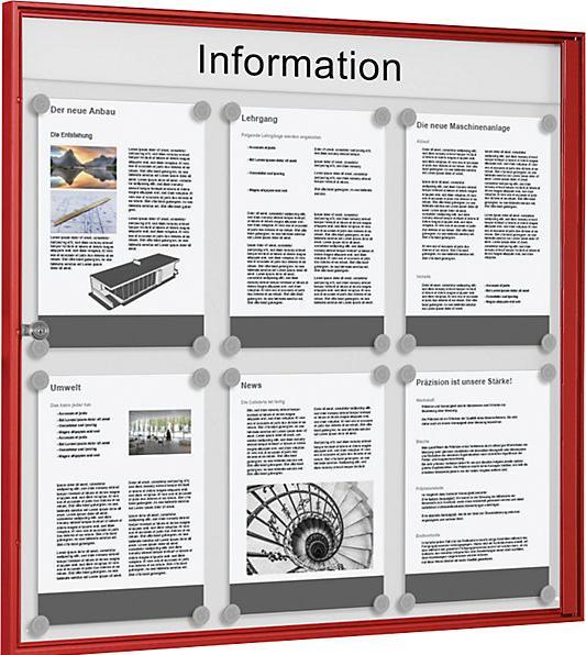 Produktbild kaiserkraft Schaukasten für innen (Magnettafel, 72.5 x 70 cm)