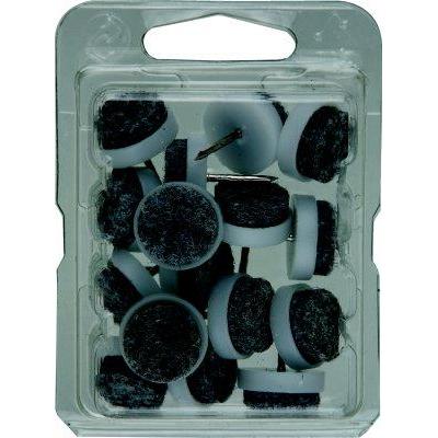 Dransfeld, Möbelgleiter + Schutzpuffer, Box Filzgleiter m.Nagel Inh.16,18mm weiss (Filzgleiter)