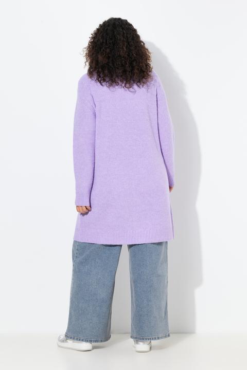 Produktbild Ulla Popken Long-Strickjacke, Rippstrick, ohne Verschluss, Langarm (54)