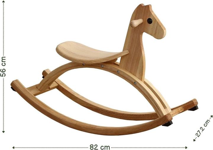 Produktbild Hermex Schaukelpferd Holzpferd Kinderspielzeug Spielzeugpferd Holzspielzeug