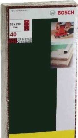 Produktbild Bosch Zubehör Schleifblatt-Set für Schwingschleifer, 25-teilig, 8 Löcher, 93 x 230 mm, 120 (120)