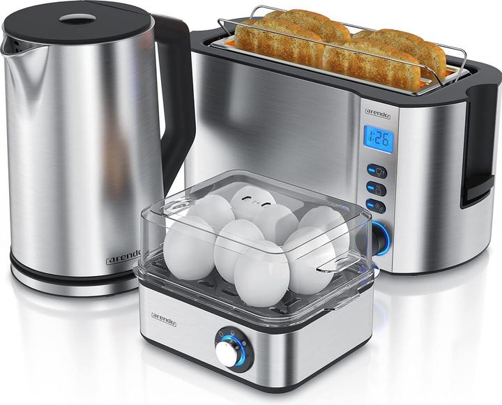 Image du produit Arendo Frühstucks Set - Wasserkocher, Toaster und Eierkocher (1.50 l)