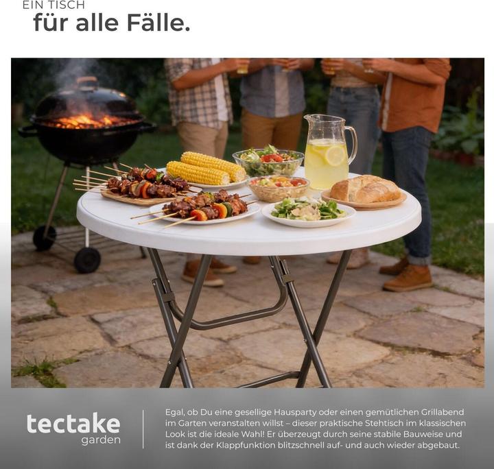Actual product image tectake Bar table (Ø 80 x 110 cm)