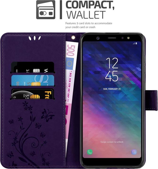 Produktbild Cadorabo Flower Book Cover (Samsung Galaxy A6+)