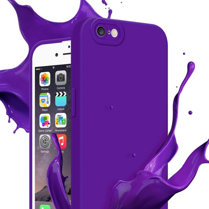 Productafbeelding Cadorabo Hoesje voor Apple iPhone 6 PLUS / 6S PLUS in TPU Fluid LM162 Style (Apple iPhone 6 Plus)